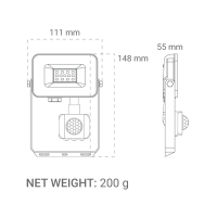 LED REFLEKTOR SA SENZOROM 10W
